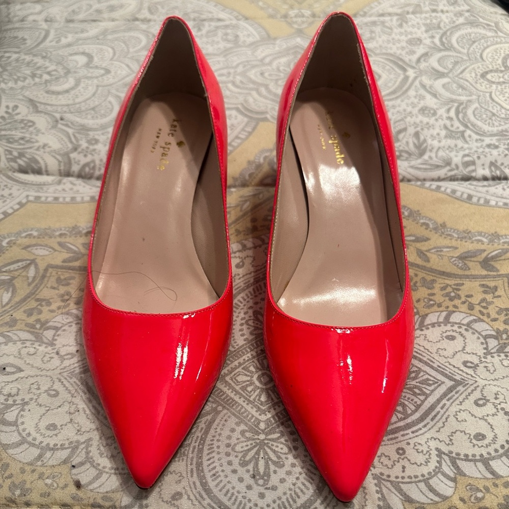 Kate Spade Red Heels Glossy Finish